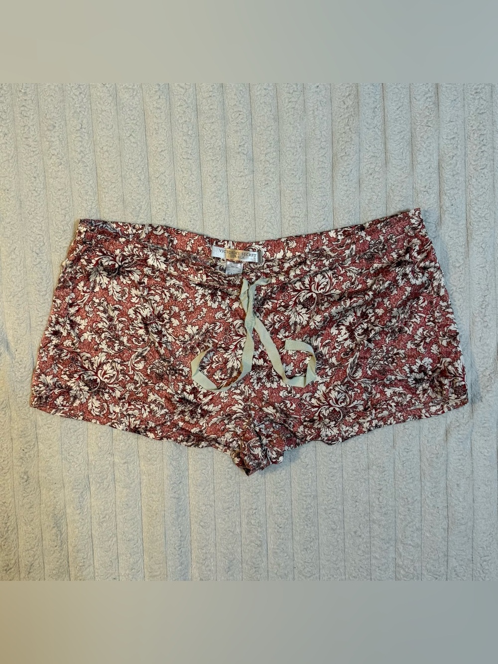 Vintage Victoria's Secret 100% Silk Floral Lounge Sleep Shorts M